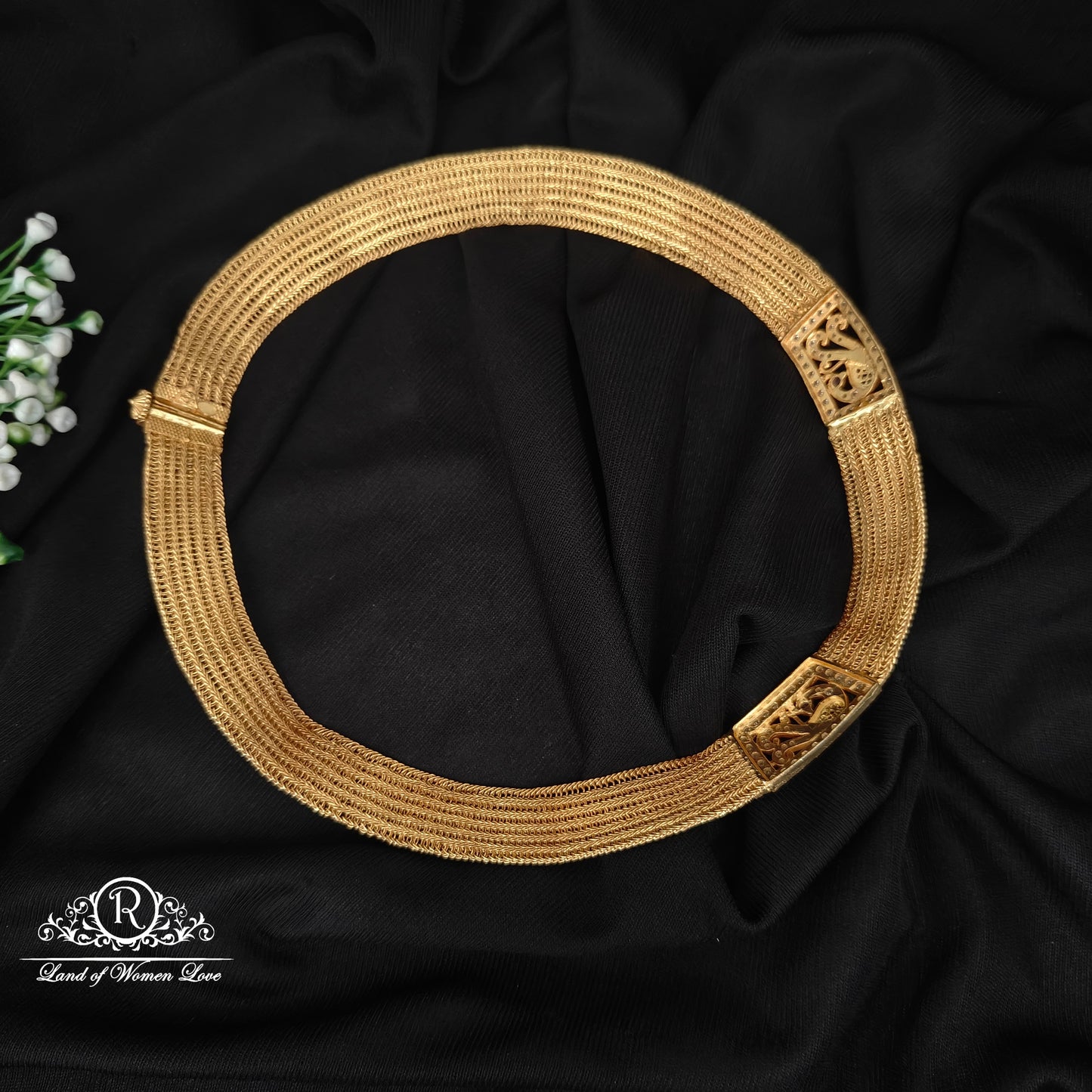 92.5 SILVER NANPATI MODE LELEPHANT CHOCKER MODEL DESGIN -RCZP035