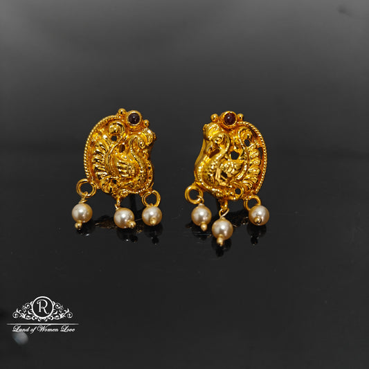 Silver chandbali earrings -RCH488