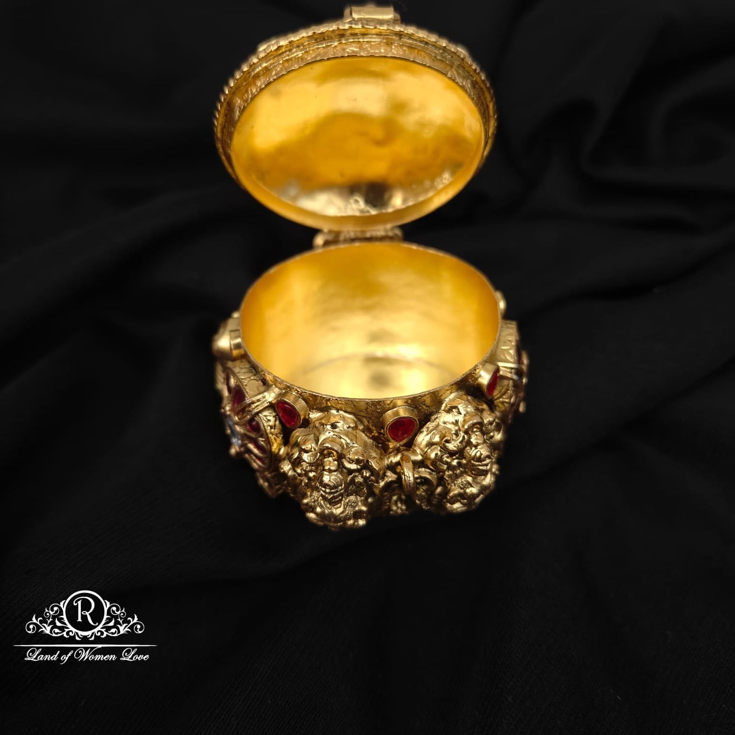 SILVER WITH GOLD POLISH KUMKUM BHARANI -RCRS118