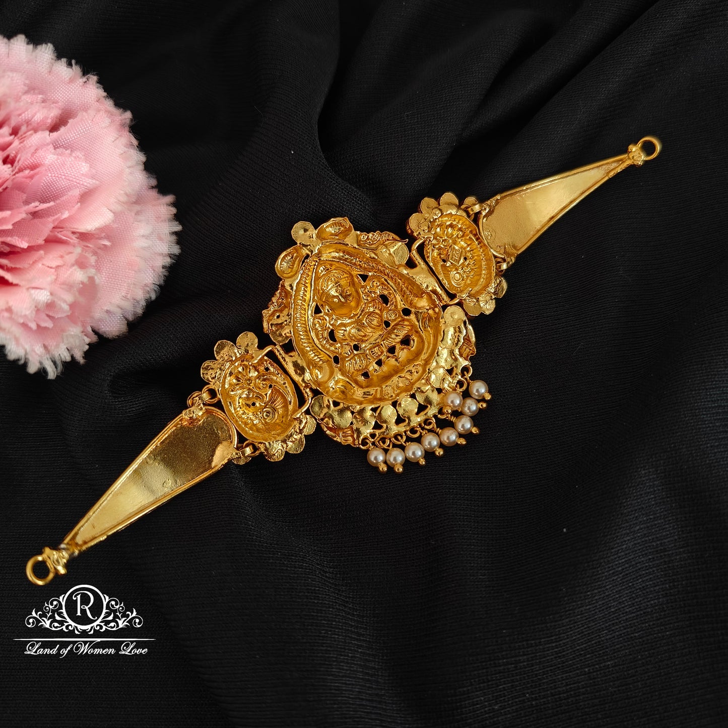 92.5 silver lakshmi devi chocker set-RCJR1028