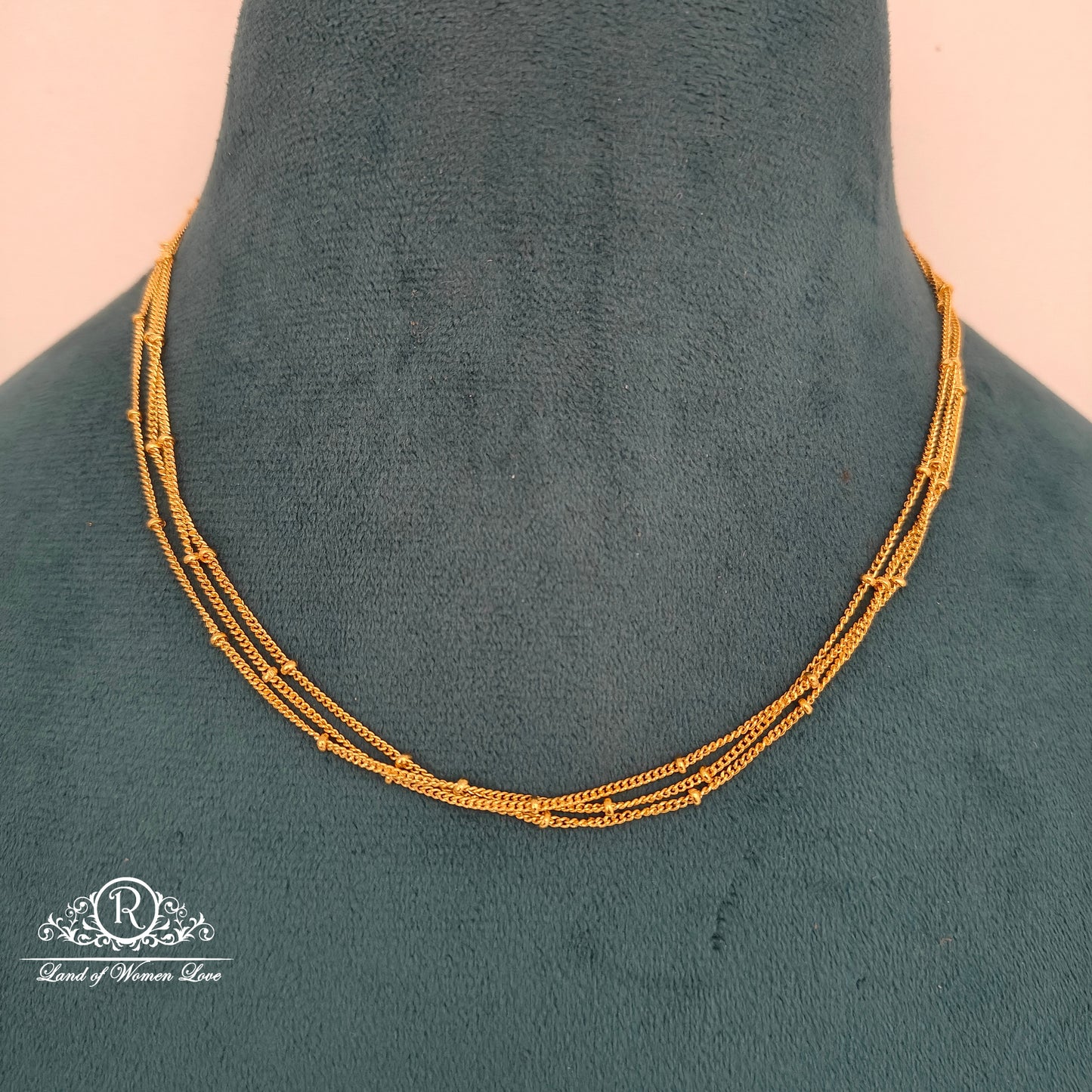 92.5 Silver 3 lines Plain Chain-RCH1191