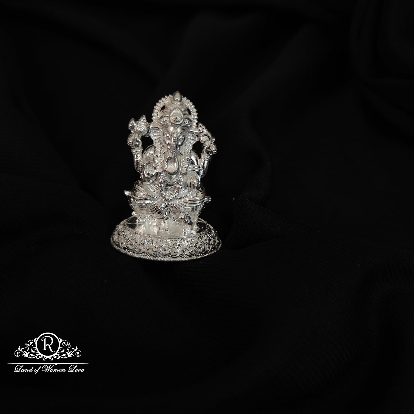 SILVER GANESH DESIGNS IDOL -RCRS100