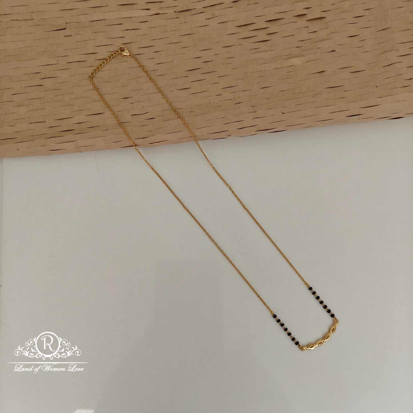 92.5 SILVER BLACK BEADS WITH PENDANT-RCVC001