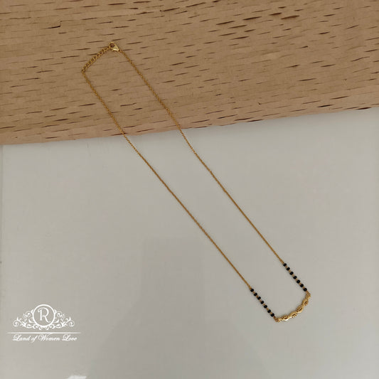 92.5 SILVER BLACK BEADS WITH PENDANT-RCVC001