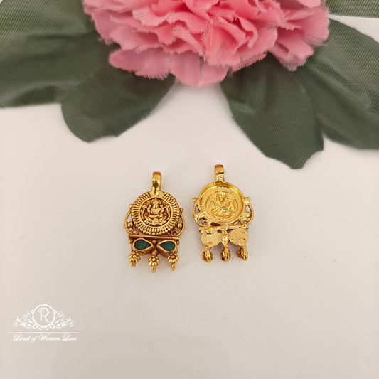 92.5-SILVER LAKSHMI DEVI SIDE LOCKETS -RCZ1044