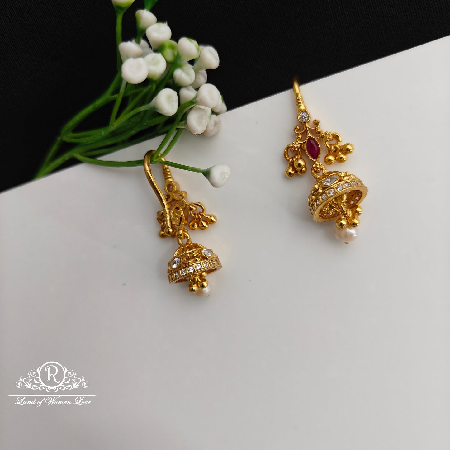 92.5 Silver Hook Model earrings-RCCP493