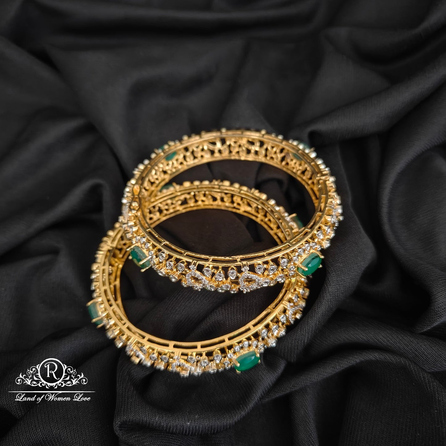 92.5 SILVER DIAMOND FINISHING BANGLES-RCZP04
