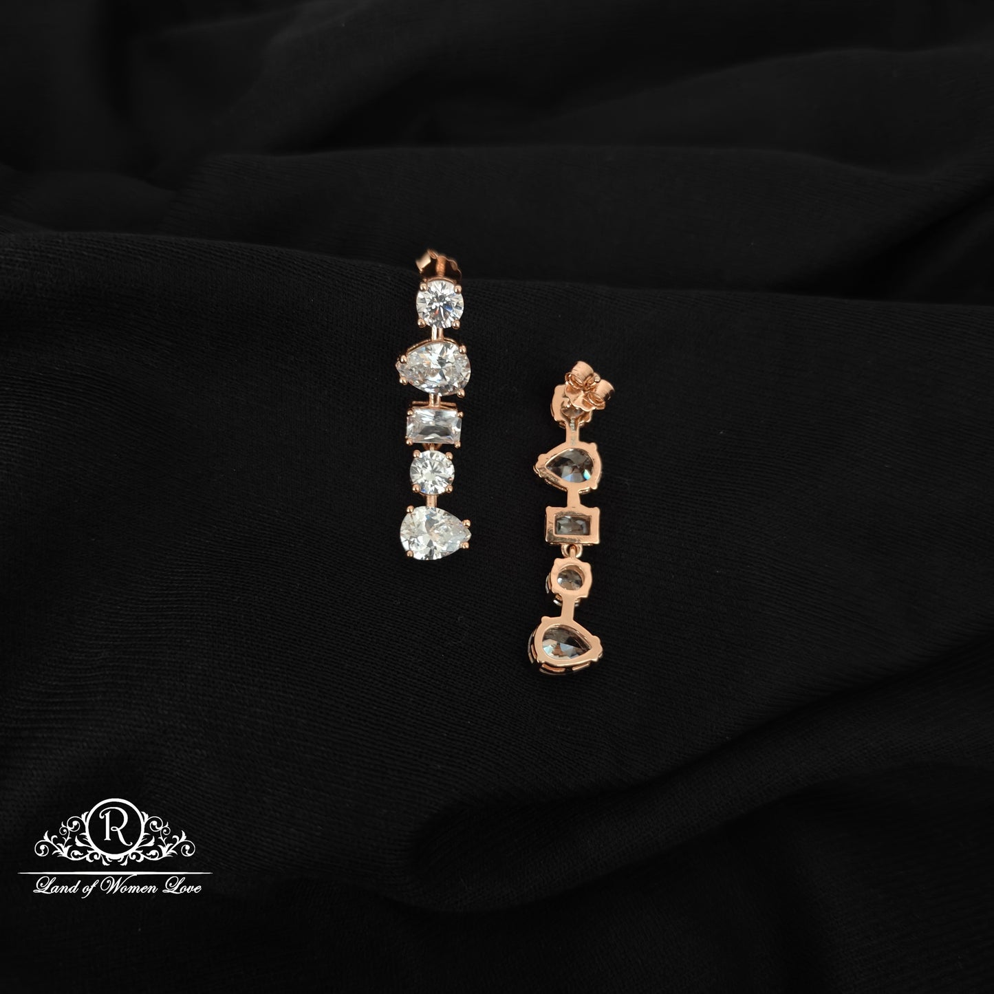92.5 SILVER ROSEGOLD EARRINGS-RCG303