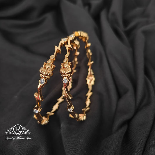 92.5 SILVER ROSE GOLD POLISH BANGLES-RCM1418