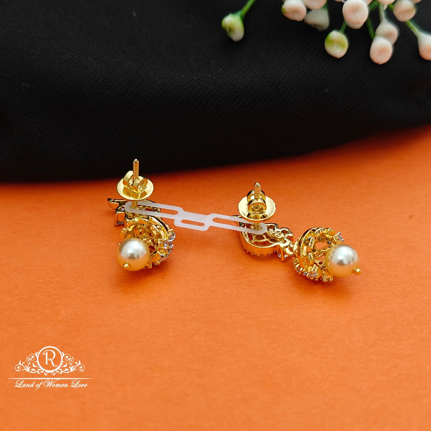 92.5 SILVER Diamond Finishing Earrings-RCCP110-1