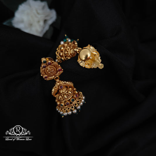 92.5 SILVER NAKSHI LAKSHMI DEVI JUMKAS-RCP178