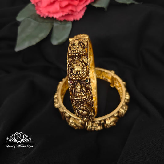 92.5 SILVER LAKSHMI DEVI BANGLES -RCM1378