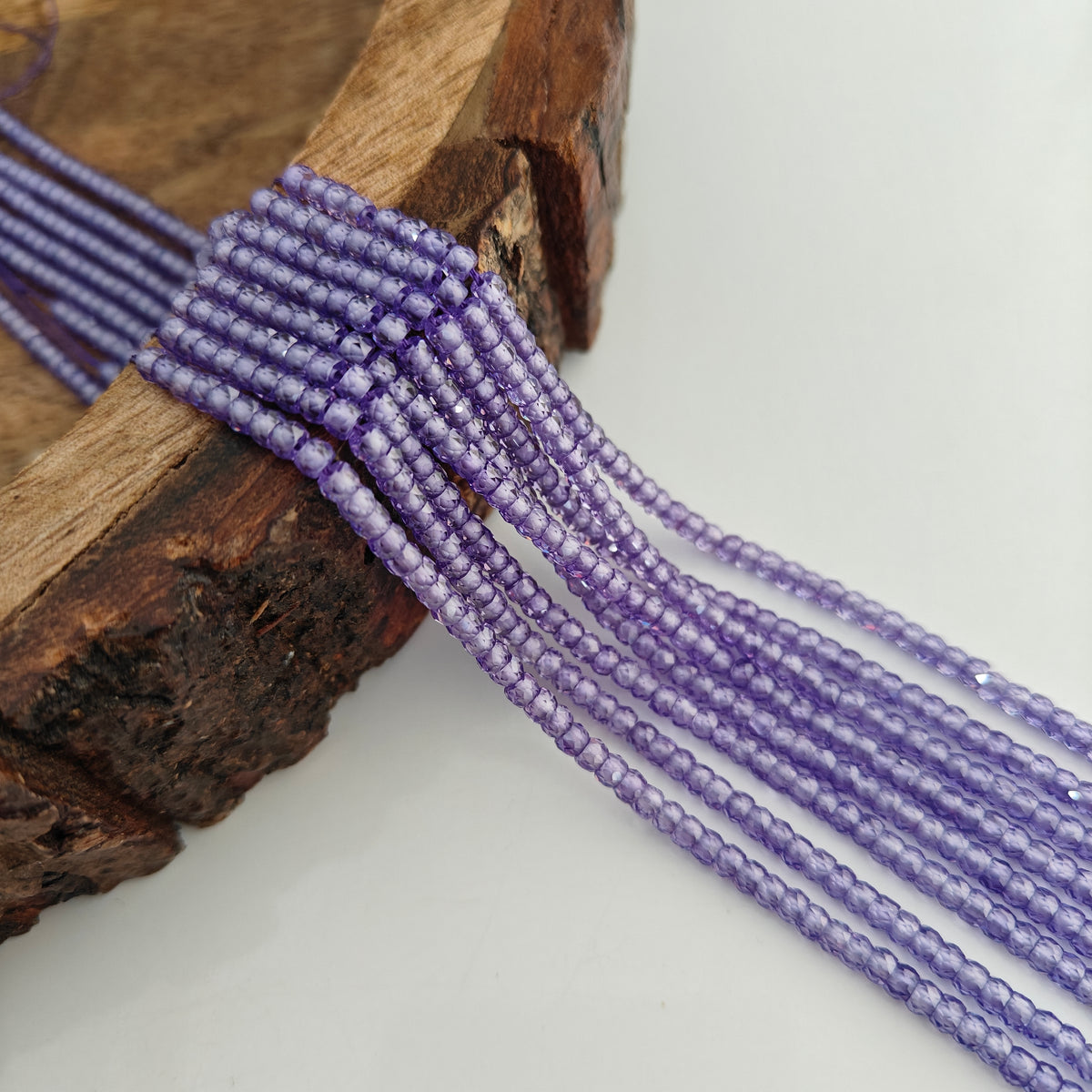 Purple cz beads -RCJM374
