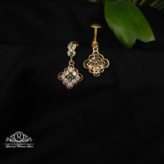 92.5 SILVER STONE EARRINGS-RCHD038