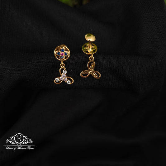 92.5 SILVER STONE EARRINGS-RCHD055