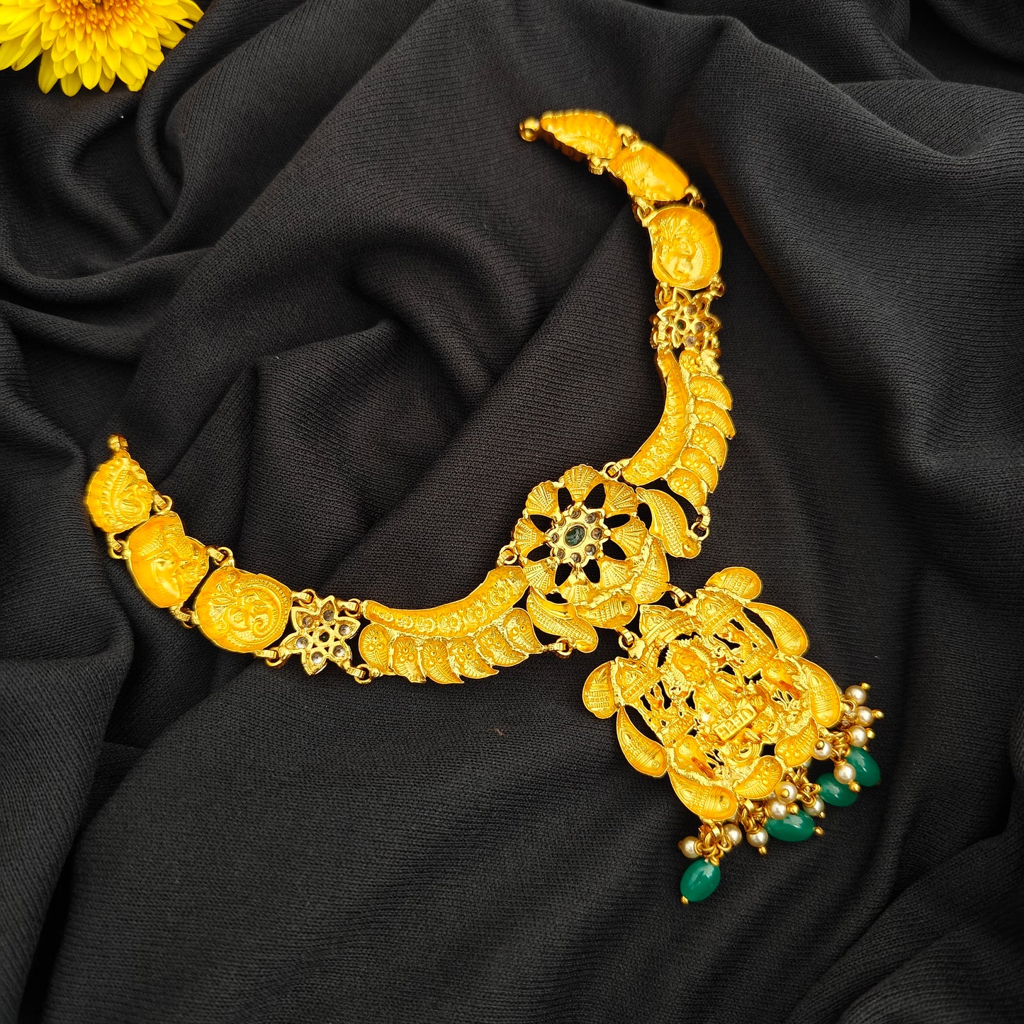 92.5 Silver lakshmi devi Necklace design-RCV325