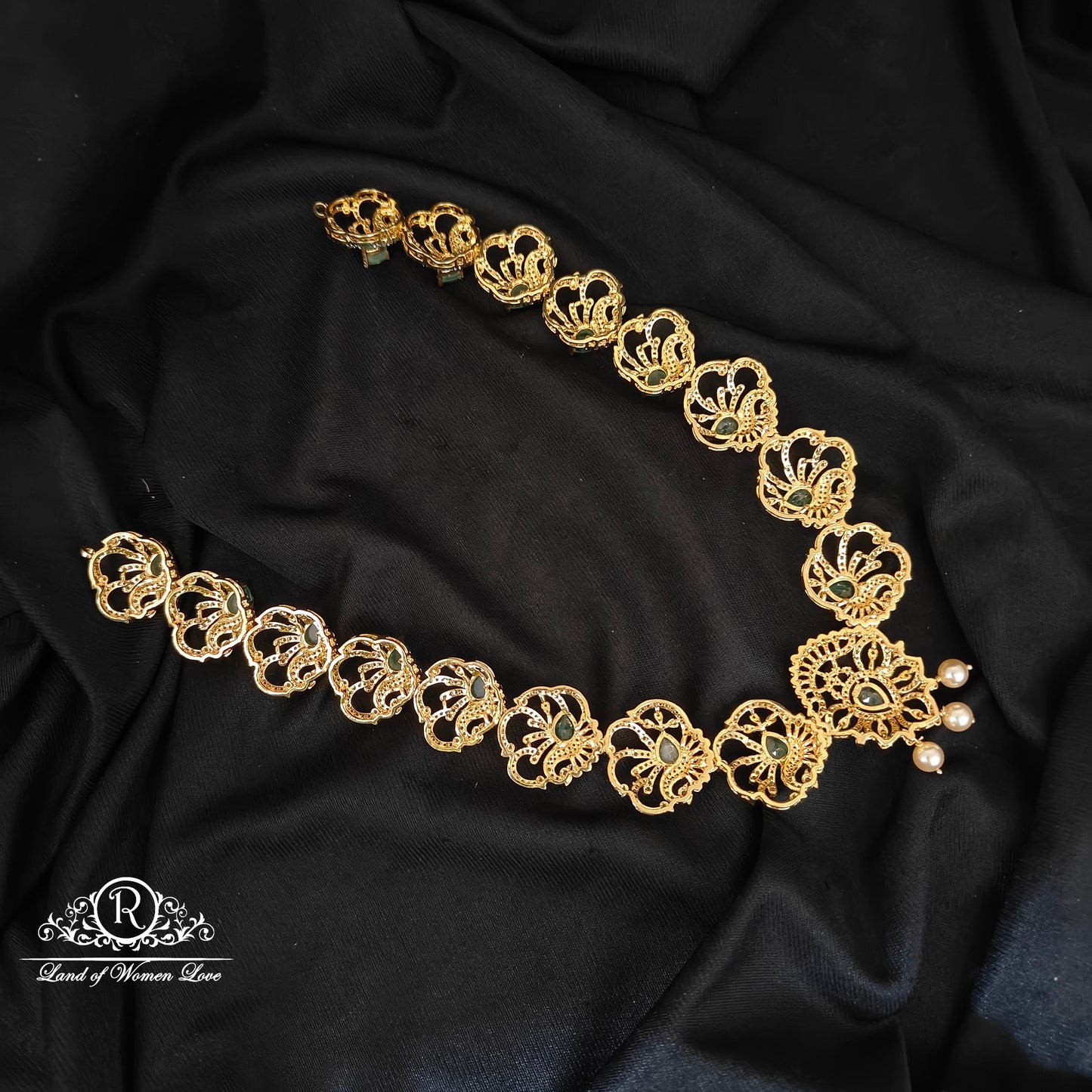 92.5 SILVER DIAMOND FINISHING HARAM CUM HIPBELT MODEL -RCZP08