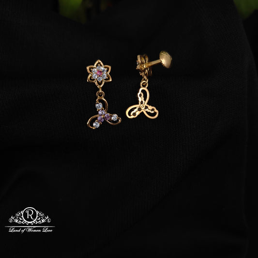 92.5 SILVER STONE EARRINGS-RCHD048