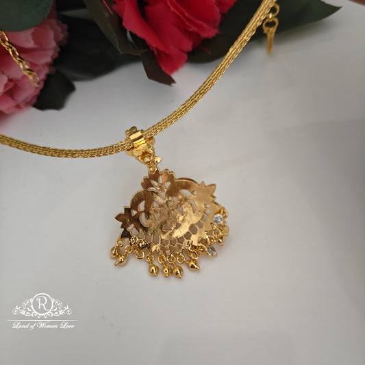 92.5 silver simple and Cute nanu patti necklace-RCK297-1