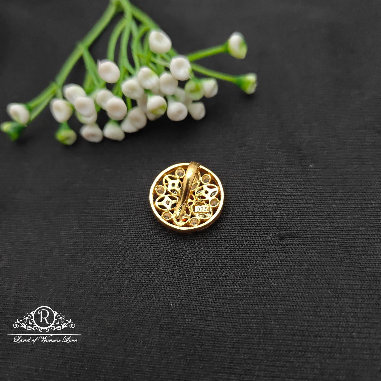 92.5 Silver Navaratna Pendant-RCCP482