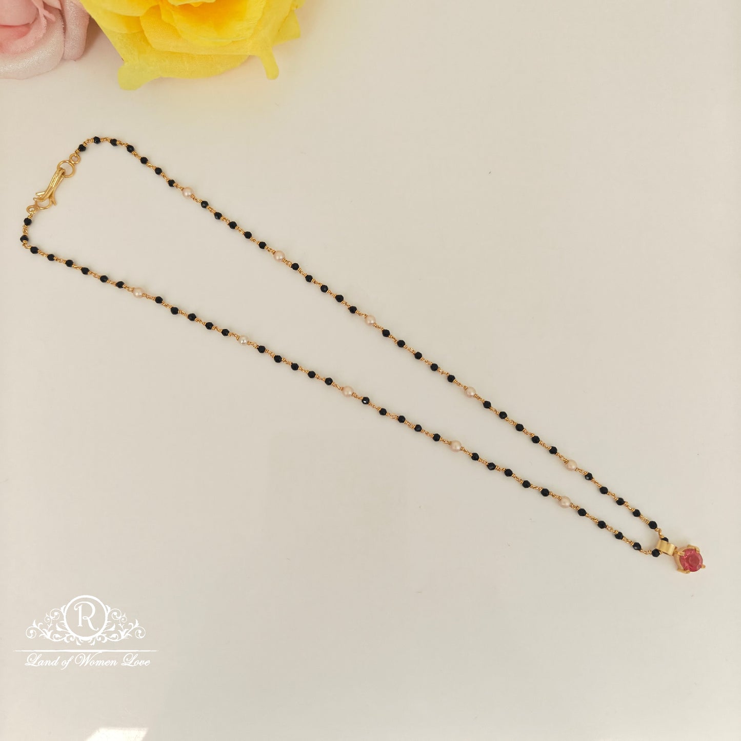 92.5 SILVER BLACK BEADS -RCH1243