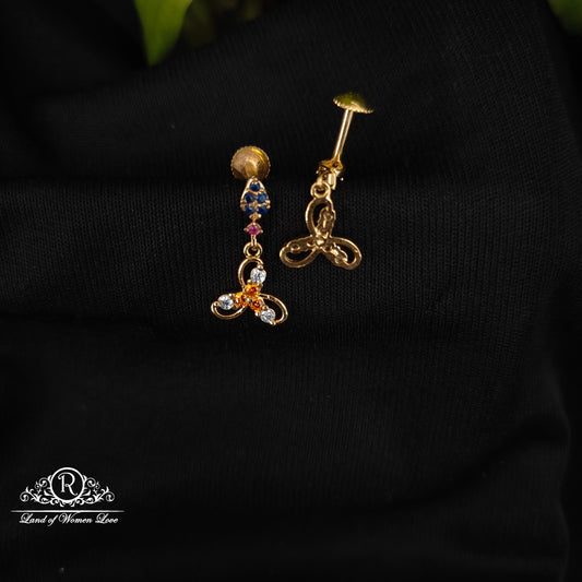 92.5 SILVER STONE EARRINGS-RCHD043