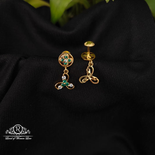 92.5 SILVER STONE EARRINGS-RCHD054