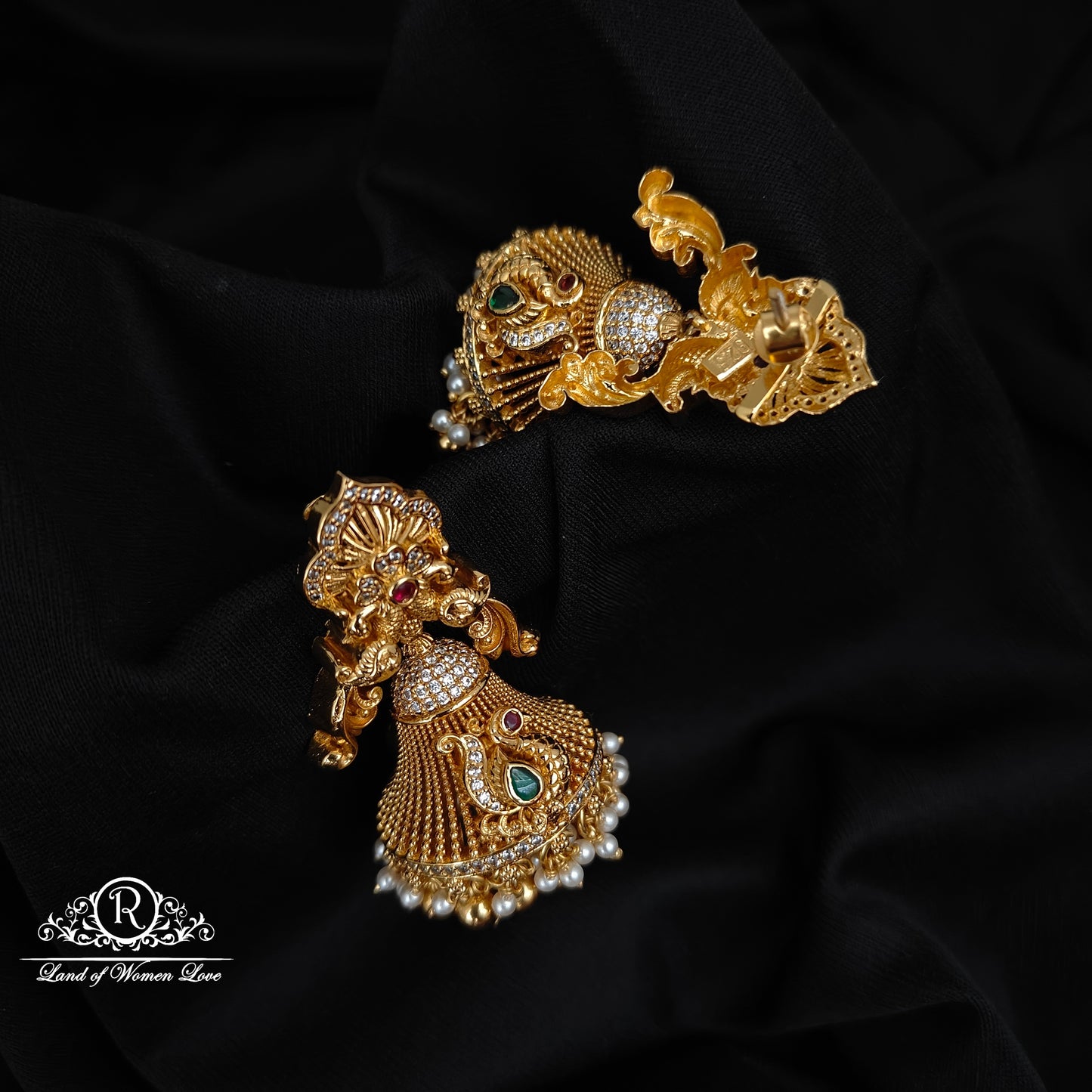 92.5 silver beautiful earrings with peacock Design -RC85-95NP05