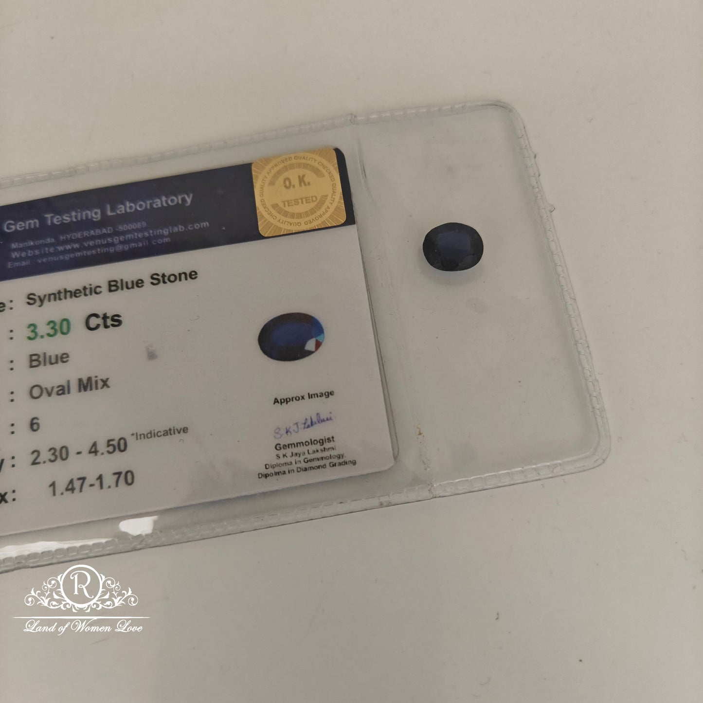Synthetic blue stone -RCJM352