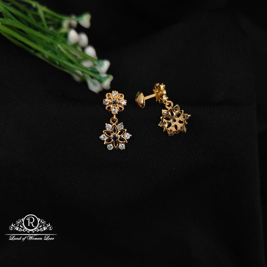 92.5 SILVER STONE EARRINGS-RCHD082