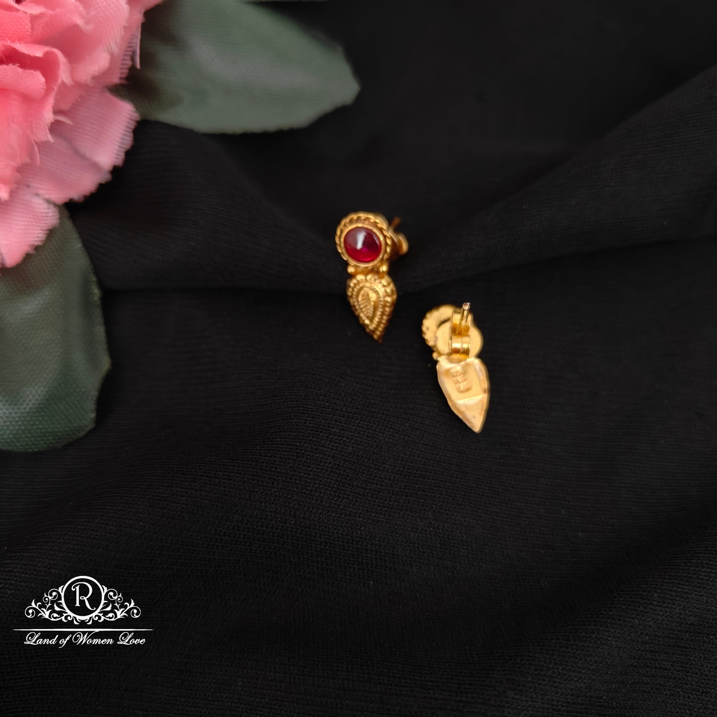 92.5 silver simple and Cute mango design earrings -RCH1012