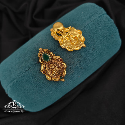 92.5-SILVER LAKSHMI DEVI EARRINGS-RCM1508