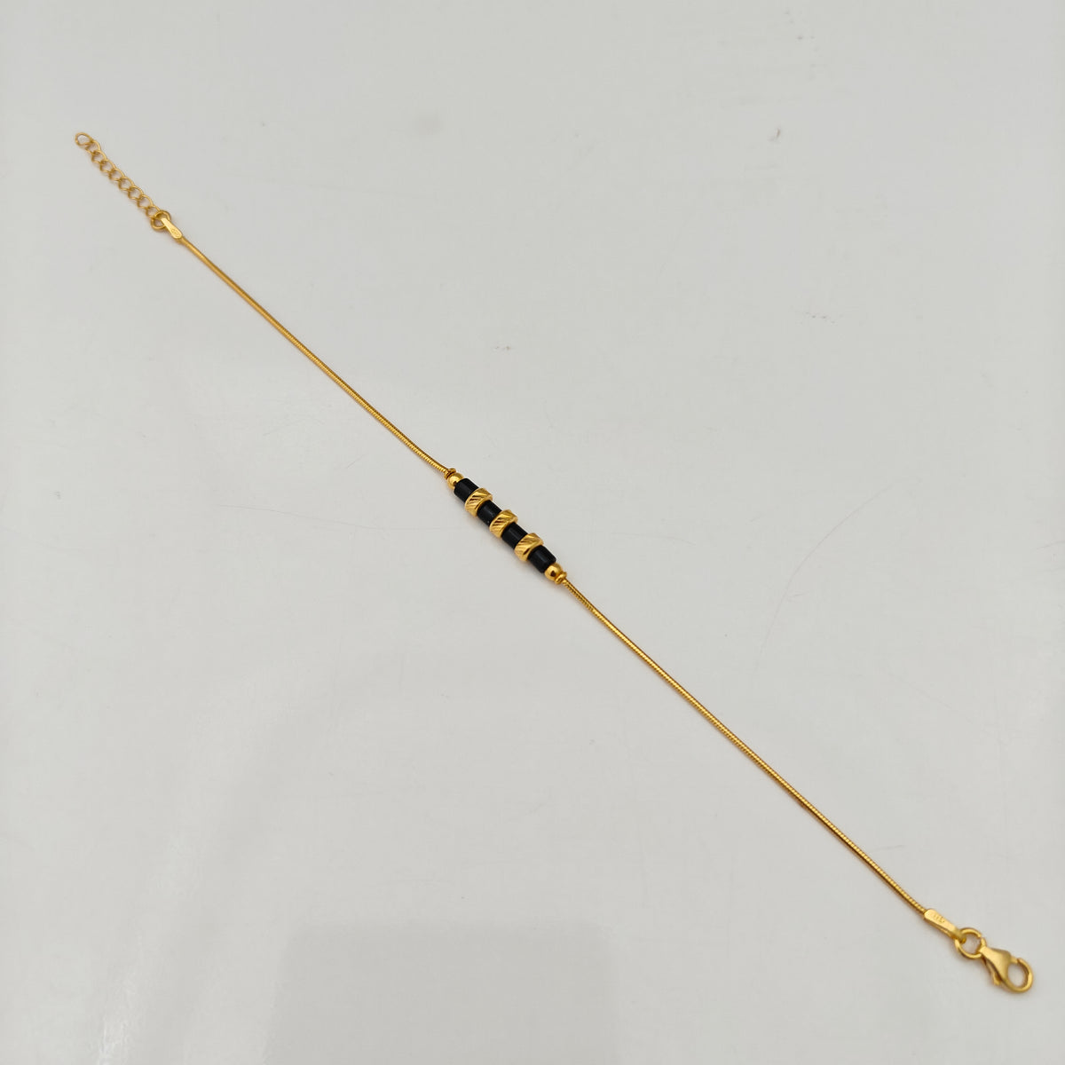 92.5 SILVER ROSE GOLD POLISH BRACELET-RCRB48