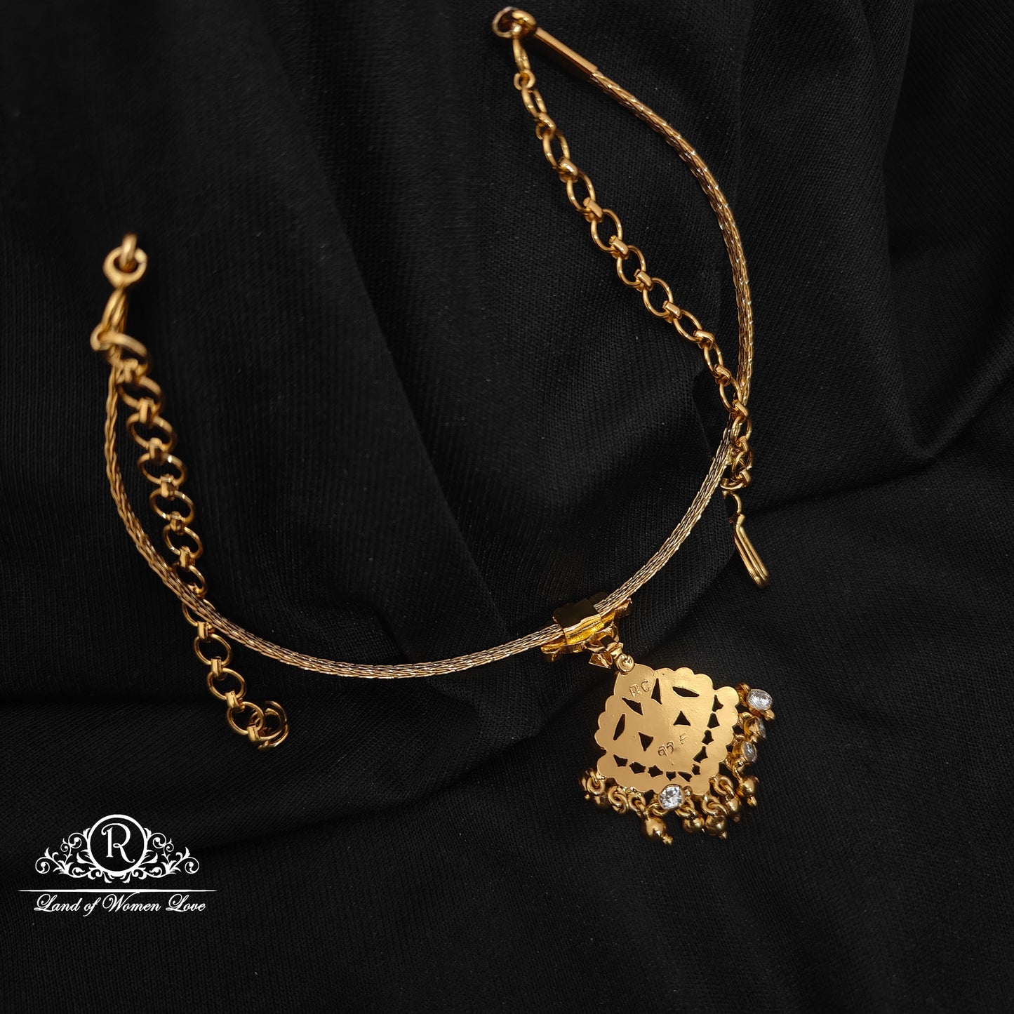 92.5 Silver nanu patti Necklace -RCK321