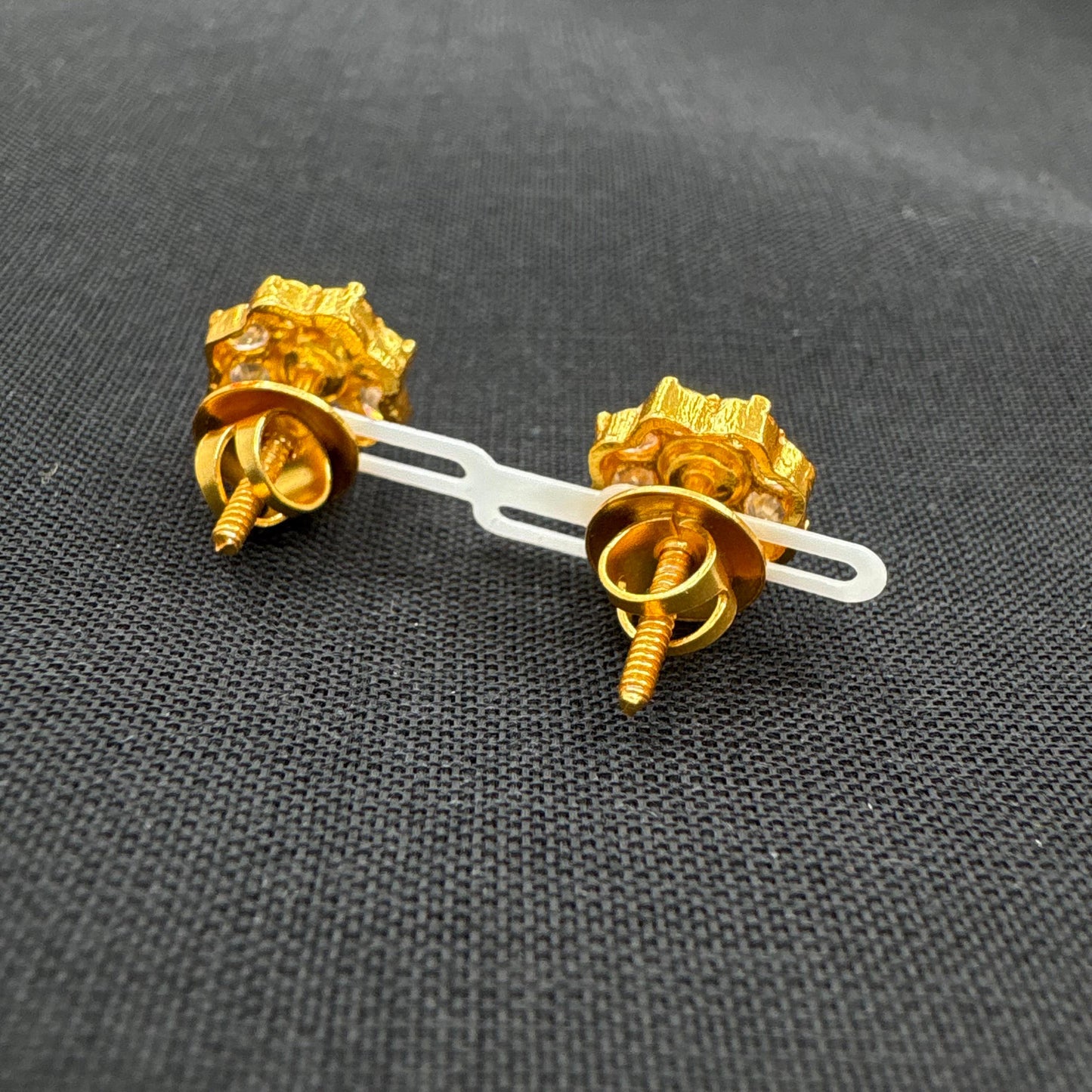 92.5 silver simple and Cute CZ stone earrings-RCCP321-6