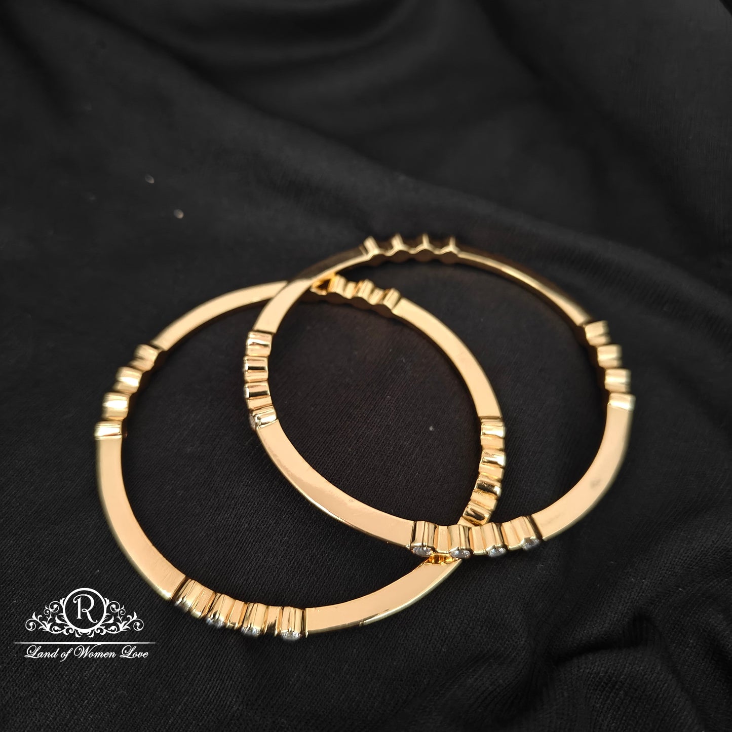 92.5 SILVER ROSE GOLD POLISH BANGLES-RCM1417