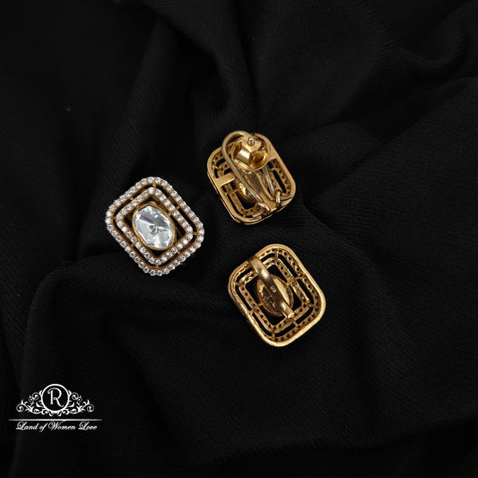 92.5 silver mossinate pendent with earrings set -RCVH42