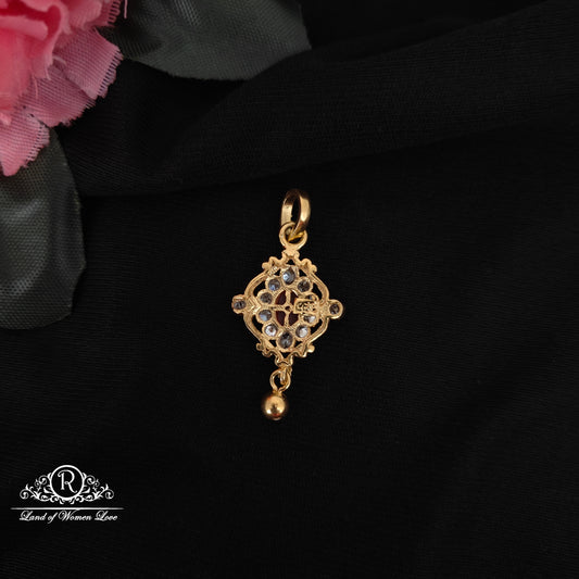 92.5 silver simple and Cute with gold balls locket-M307