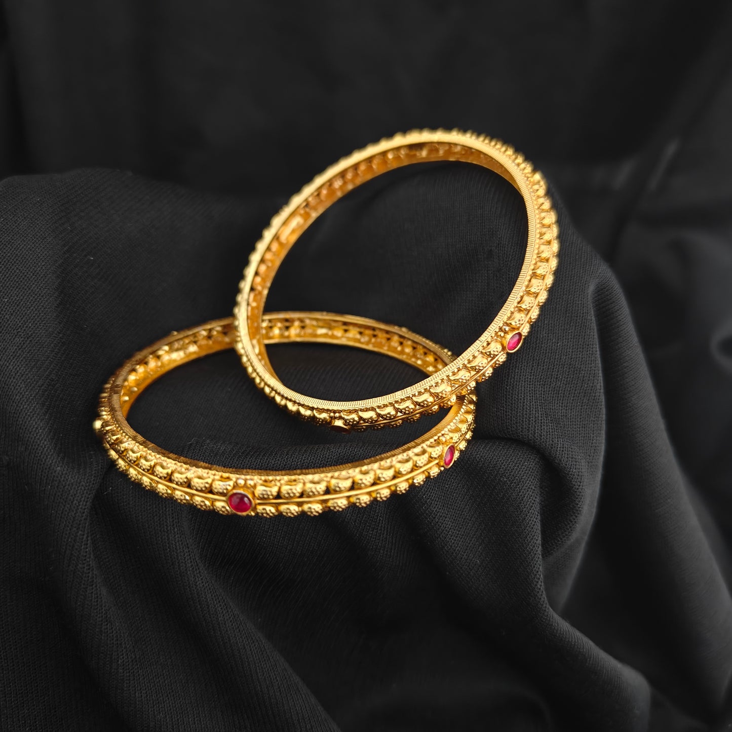 92.5 Silver with gold polish Bangles -RCH1319