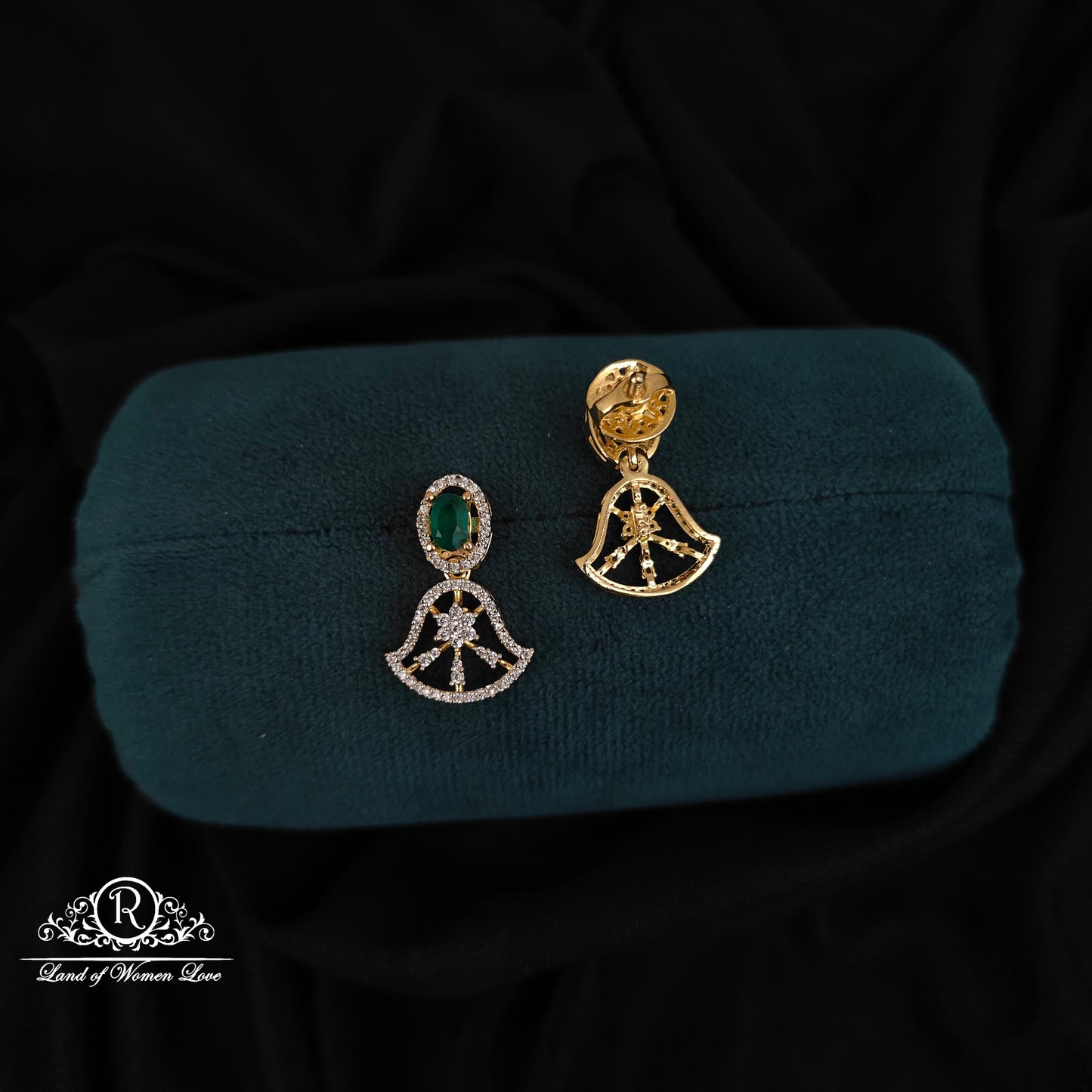 92.5 SILVER DIAMOND FINISHING EARRINGS-RCM1484