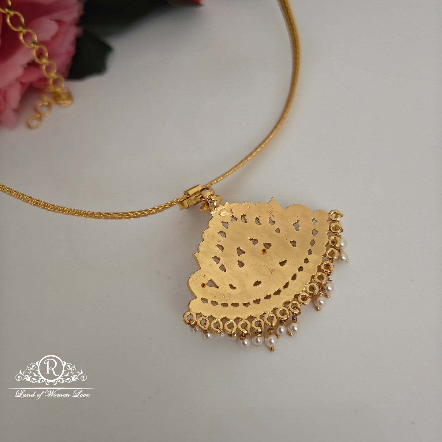 92.5 silver simple and Cute nanu patti necklace -RCK297