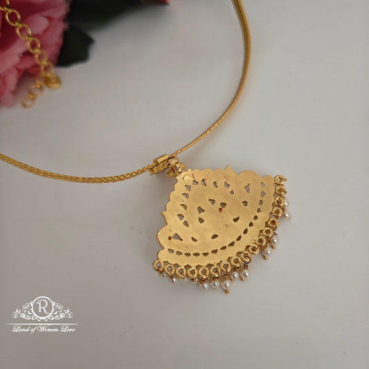 92.5 silver simple and Cute nanu patti necklace -RCK297