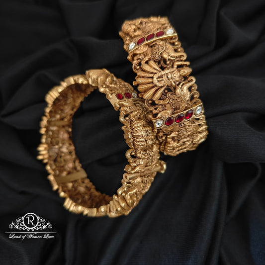 92.5-SILVER 3DDESGIN LAKSHMI DEVI BANGLES-RCAZ09