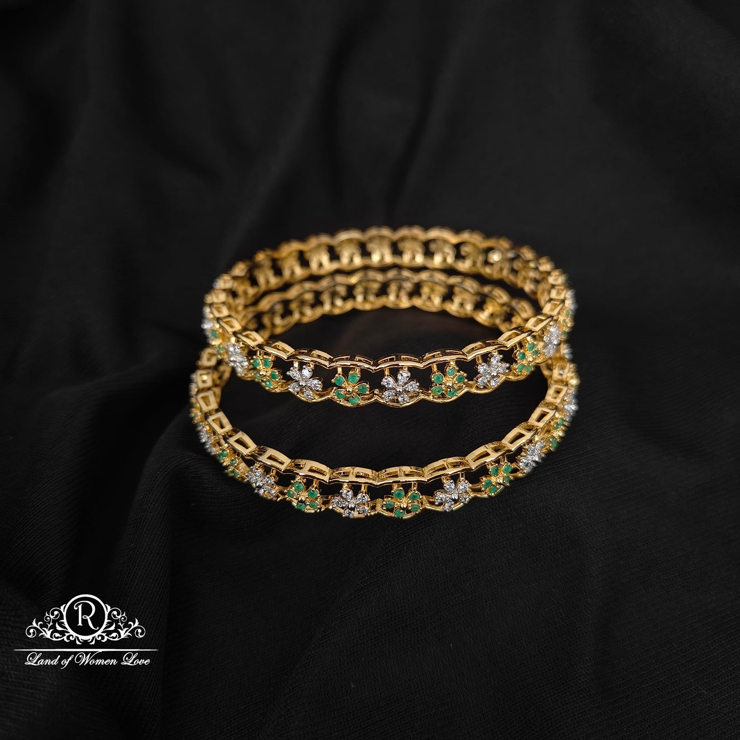 92.5-SILVER DIAMOND FINISHING BANGLES-RCZ1082
