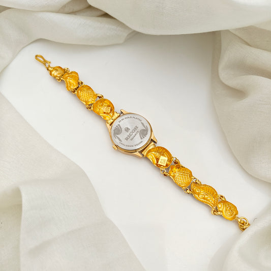 92.5-Silver With Gold Polish Watch Desgin-RCV426