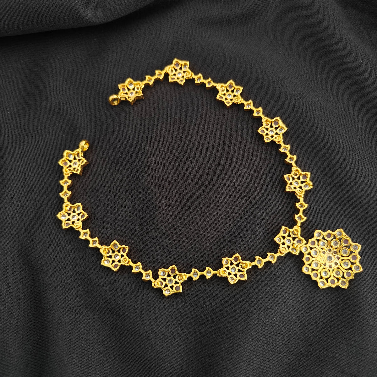 92.5-silver-with-gold-polish-stone necklace-RCH1344