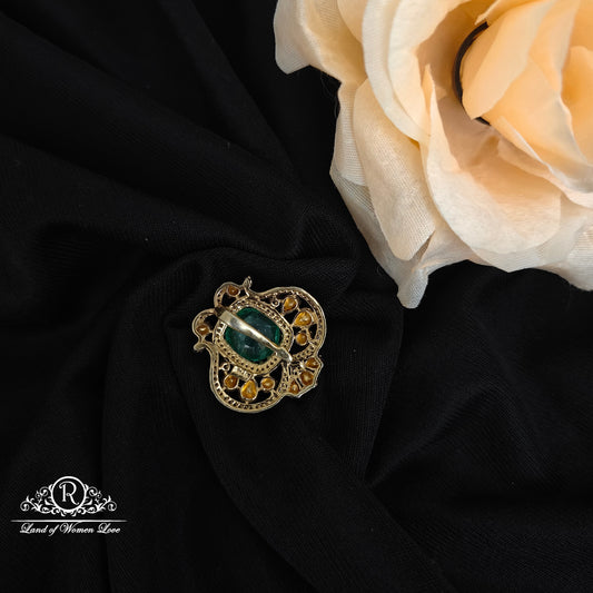 92.5 Silver Mossinate Side Locket -RCMJ279