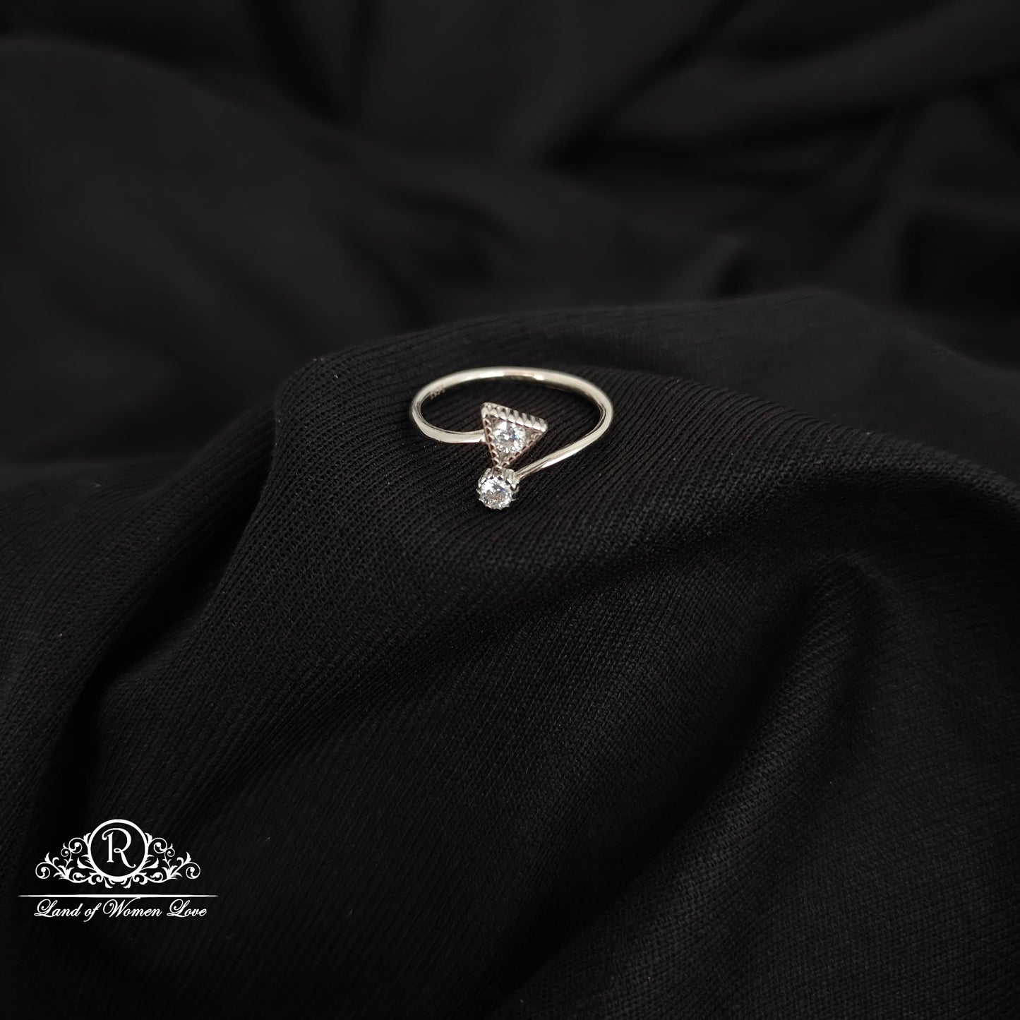 92.5 SILVER ADJUSTABLE FINGER RINGS-RCH1096