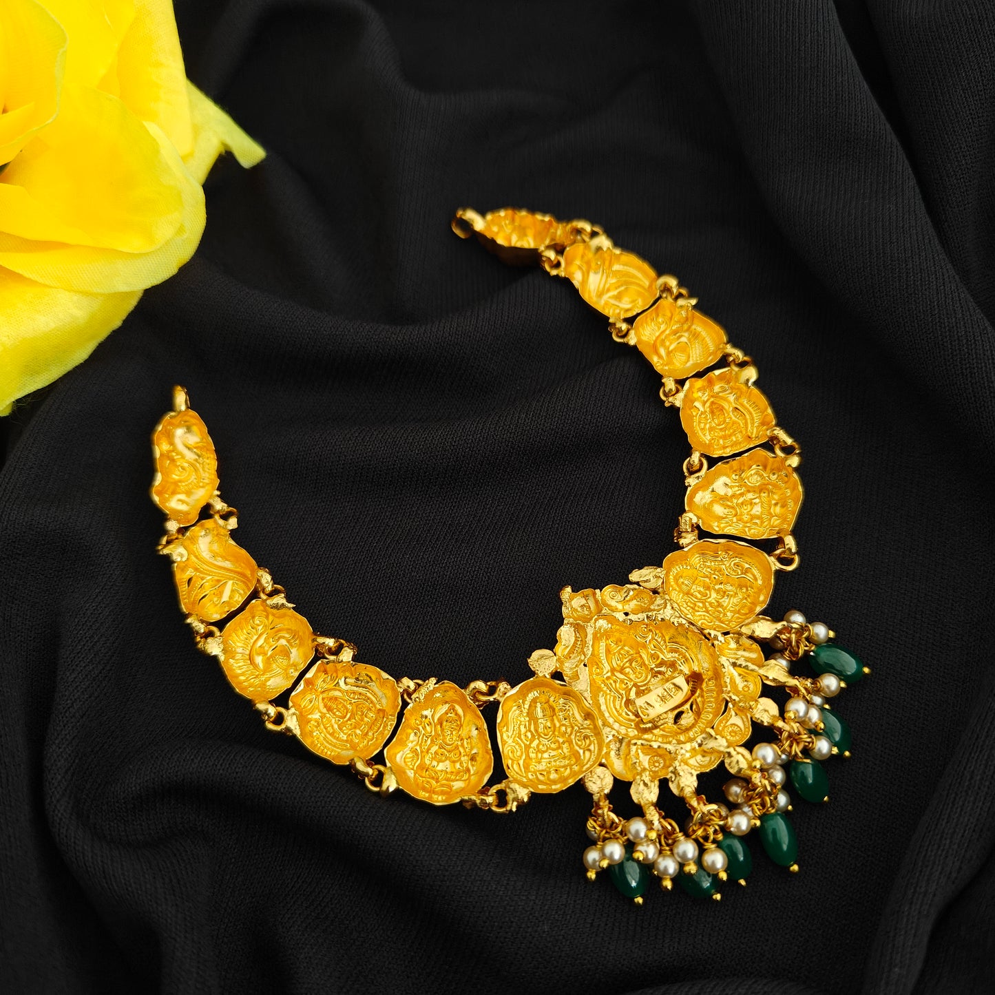 92.5 Silver lakshmi devi Necklace design-RCV340