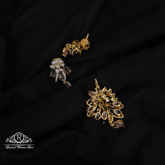 92.5 SILVER FUSHION COLLECTION EARRINGS WITH PENDANT SET-RCM1434